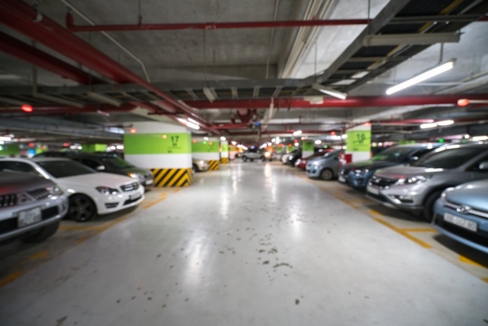 Abstract,Blur,In,Underground,Parking,Car,For,Background
