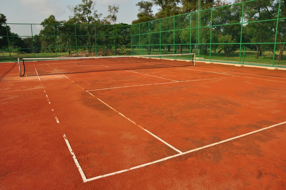 Old,Tennis,Court